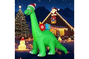 Onory 10 FT Christmas Inflatables Outdoor Decorations Inflatable Christmas Dinosaur with Build-in LEDs Blow up Holiday Decorations for Yard Garden Outdoor Indoor Decor