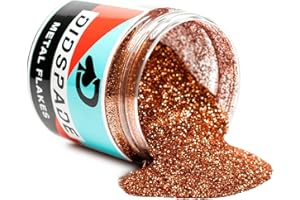 DIDSPADE 4oz Penny Chopper 0.008" Small Copper Metal Flake Solvent Resisitant Glitter | Paint Metal Flake | Flake for Automotive Spray and Spray Painting | Glitter for Epoxy Resin