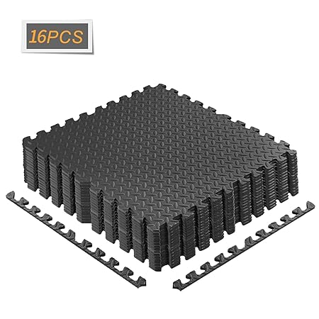 CCLIFE 60x60x1,2 cm 4er 8er 16er Bodenschutzmatte Schutzmatte Fitness Unterlegmatten