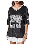 SOLY HUX Jersey Shirts for Women Y2k Graphic Number