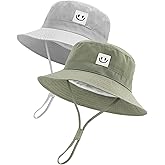 FURTALK Baby Sun Hat Smile Face Toddler Boys Girls Bucket Hat 0-5 Years Kids UPF 50+ Sun Protection Summer Hats