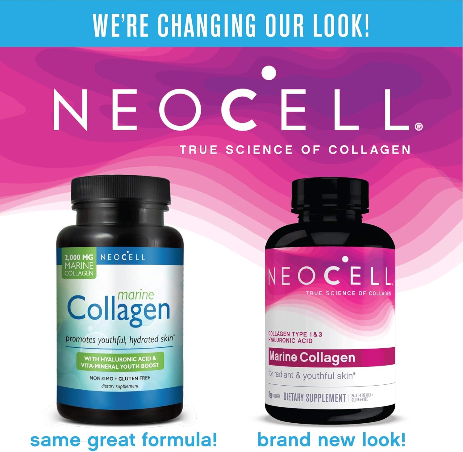 NeoCell Marine Collagen for Skin Hydration, Collagen Types 1 & 3, Paleo Friendly, Gluten-Free & Non-GMO, 120 Capsules (Package May Vary): Health & Personal Care