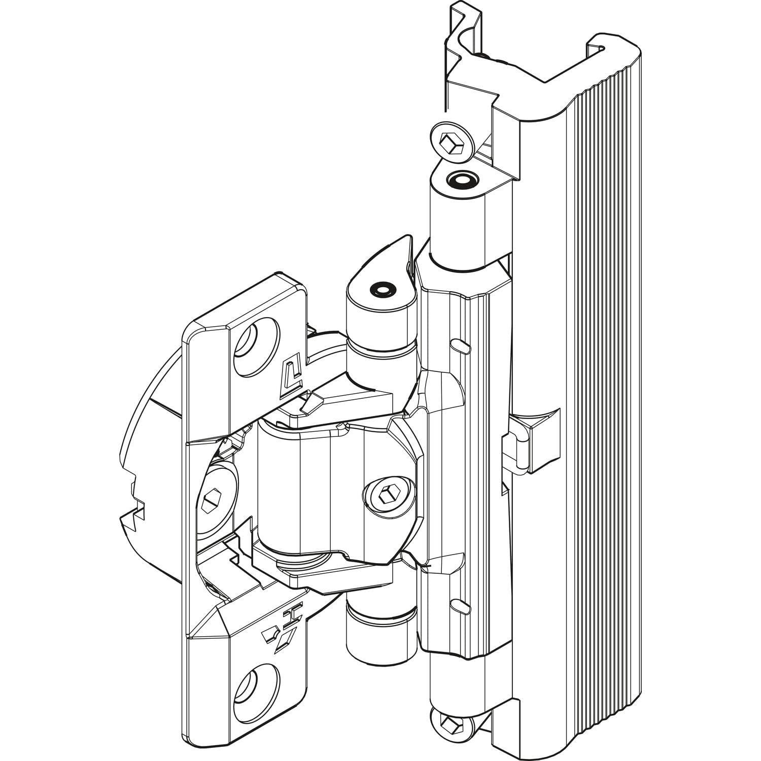 HAWA Concepta 40 Conversion Set - Hinge Dampened (Sliding Door Fitting) Maximum Load 40 kg