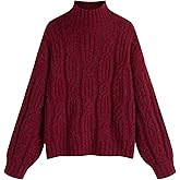 CIDER Oversized Sweaters for Women Turtle Neck Long Sleeve Knit Sweater Pullover Warm Fall Winter Daily Casual