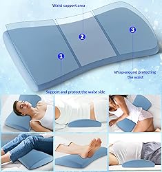 Lumbar Support Pillow for Bed Relief Back
