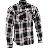 Milwaukee Leather MNG11645 Men's Flannel Plaid Shirt Blue White and Maroon Long Sleeve Cotton Button Down Shirt