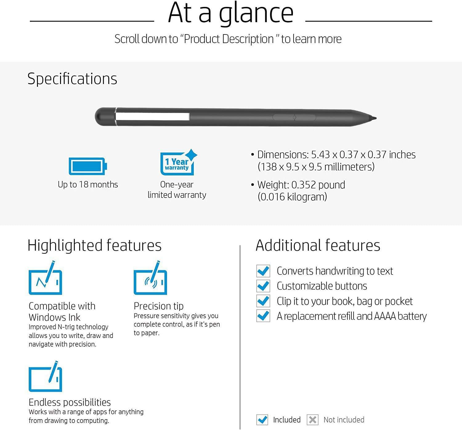 Digital Pens Surface Pen For Microsoft Surface Pro 7 Pro 6 Surface Laptop Surface Book Surface Go Studio Surface Pro 5 Pro 4 Pro 3 1024 Levels Of Pressure Sensitivity Including aa