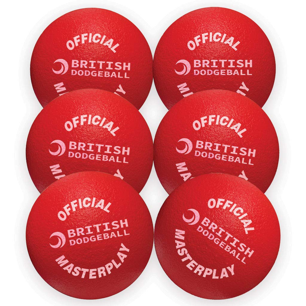 Play SportOfficial British Dodgeball Foam Dodgeball Six Pack Red