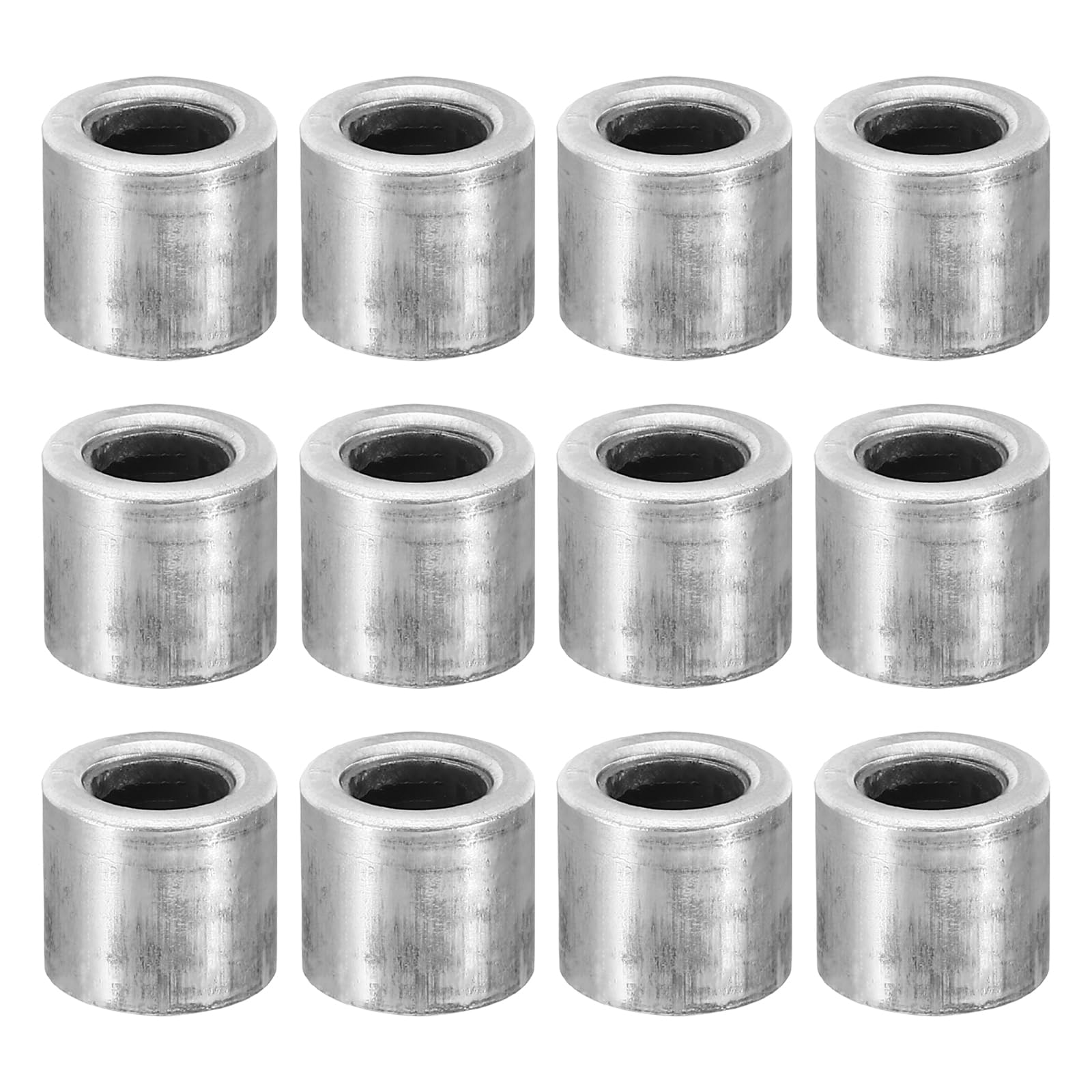PATIKIL M6 Steel Spacers, 12 Pcs Metal Spacers Steel 6mm ID x 12mm OD x 11mm L Carbon Steel Spacer Screw Standoff Round for 1/4in or M6 Screw Bolts