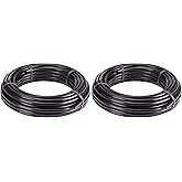 Raindrip 052010P 1/2 in. Drip Irrigation Supply Tubing, 100 ft., for Emitters, Irrigation Parts, and Drip Systems,Black Polyt