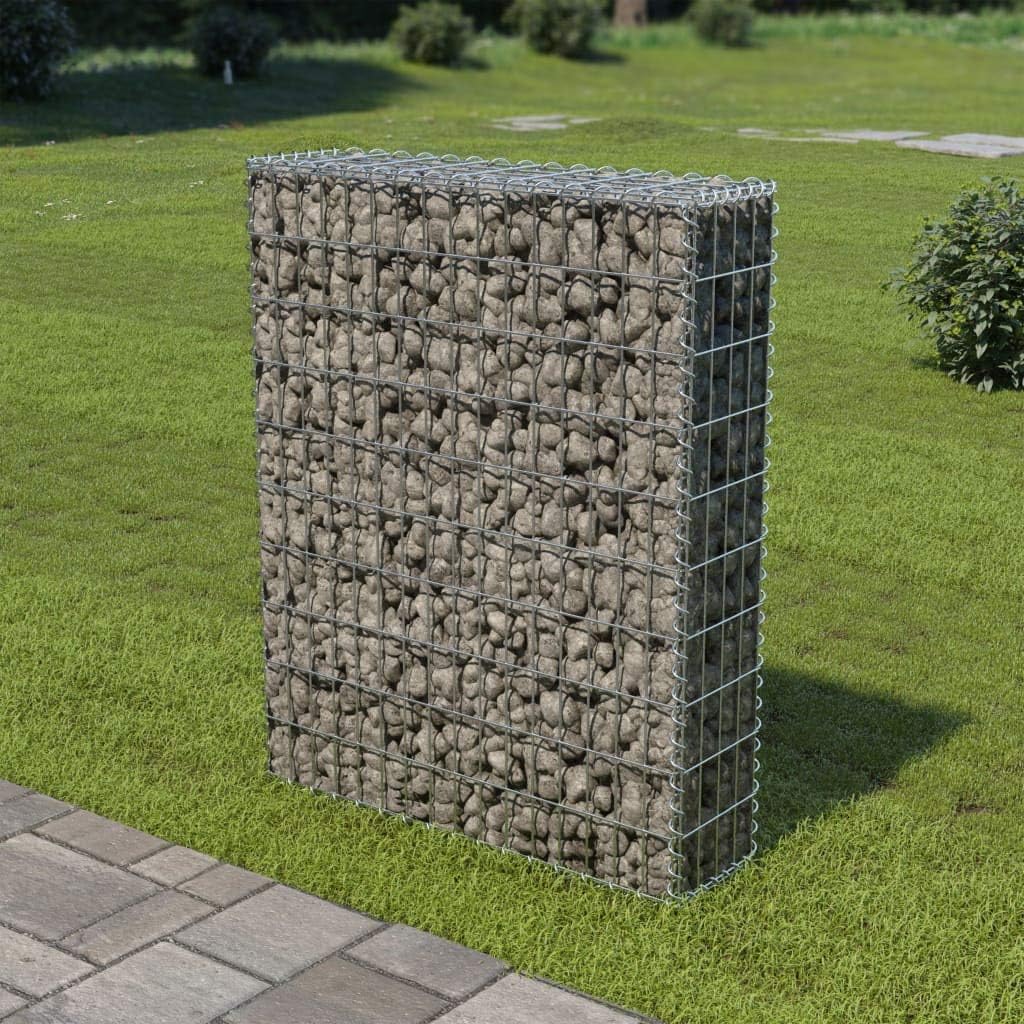 New Outdoor Gabion Planter Stone Gabion Wall with Covers Galvanized Steel 31.5"x7.87"x39.4"