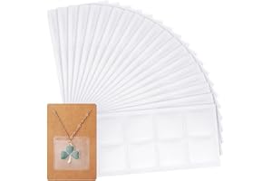 Sureio 360 Pieces Necklace Chain Adhesive Pouch for Necklace Display Cards, Earring Packaging Clear Plastic Jewelry Packaging Bag for Selling Storage to Hold Loose Chain Jewelry Supplies