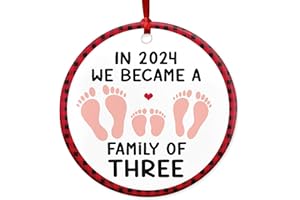OASSIE Baby First Christmas Ornament 2024 - Christmas Baby Gifts, Newborn Baby Girl, Boy, New Parents Gifts for Couples, First Time Mom, Dad Gifts - Christmas Decorations Ceramic Ornaments