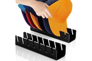 CHUKCHI Hat Organizer For Baseball Caps, 2Pcs No Install Acrylic Hat Rack For 14 Baseball Caps, Hat Storage Or Display For Be