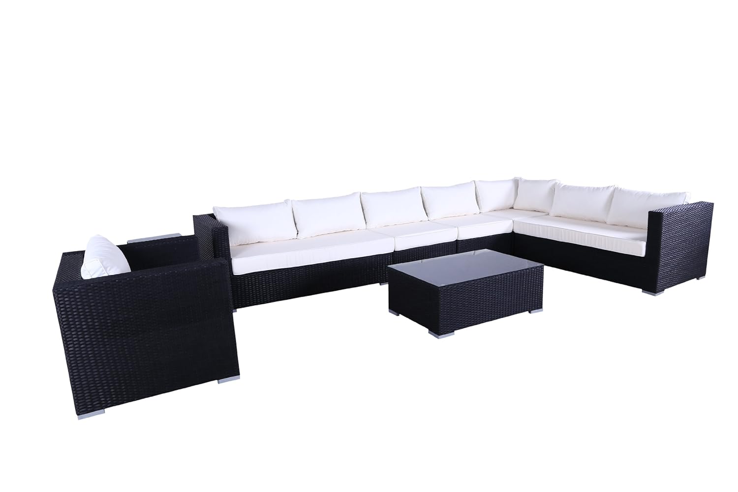 Polyrattan Luxus Lounge Ecksofa Gold Coast XL (Braun) kaufen