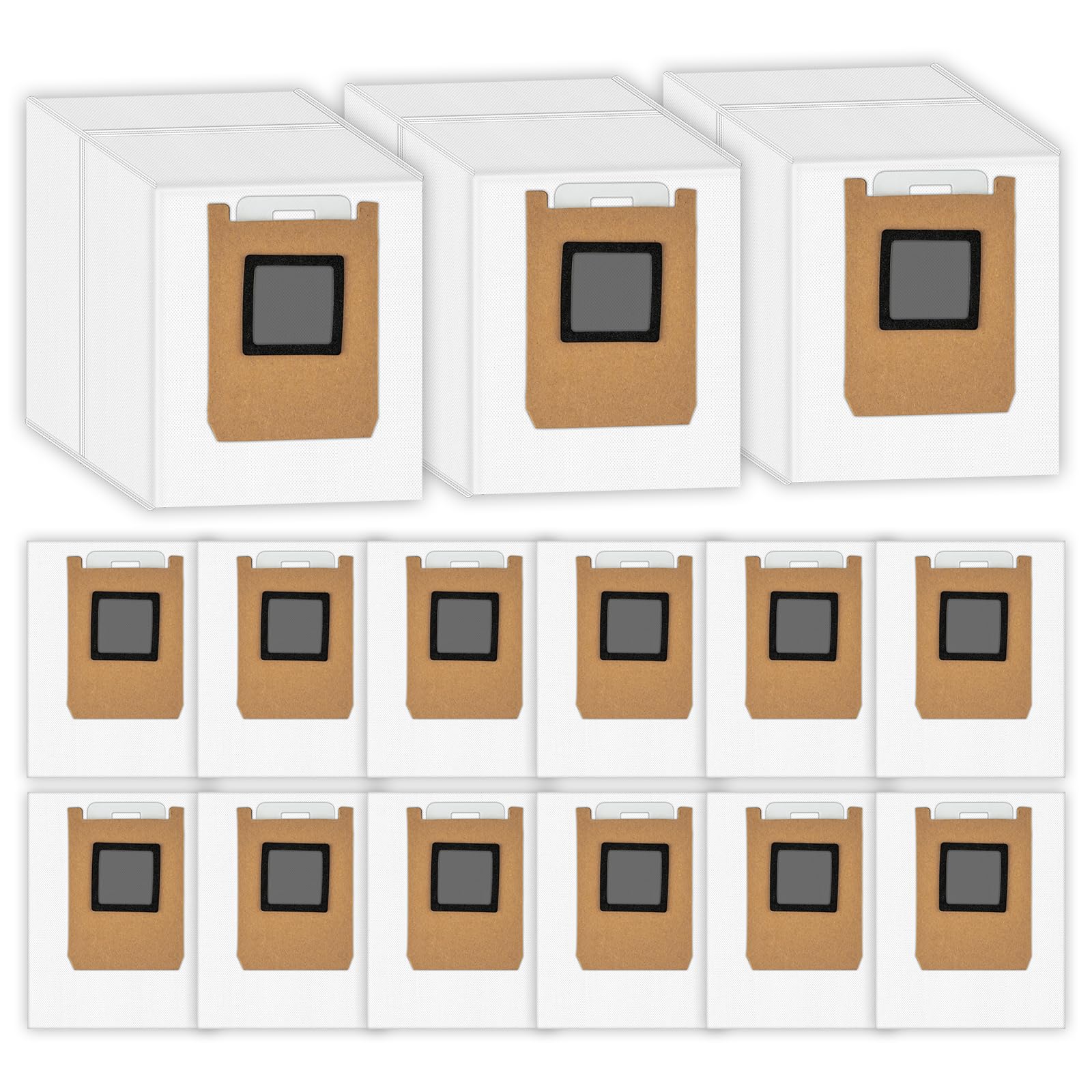 Photo 1 of (15 Pack) E28 E25 Replacement Dust Bags Compatible with Eufy Omni E28, E25 Robot Vacuum Cleaner, Vacuum Bags, Canister Bag, Vacuum Replacement Dust Bag, Disposable Bags