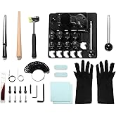Sidasu 14Pcs Ring Bending Tool Kit with Bender &amp; Nylon Dies for Spoon Rings | Multi-Functional Ring Bending Machine &amp; Nylon Dies Set/Measurement Gauge, Metal Craft Tool for Beginners &amp; Professionals
