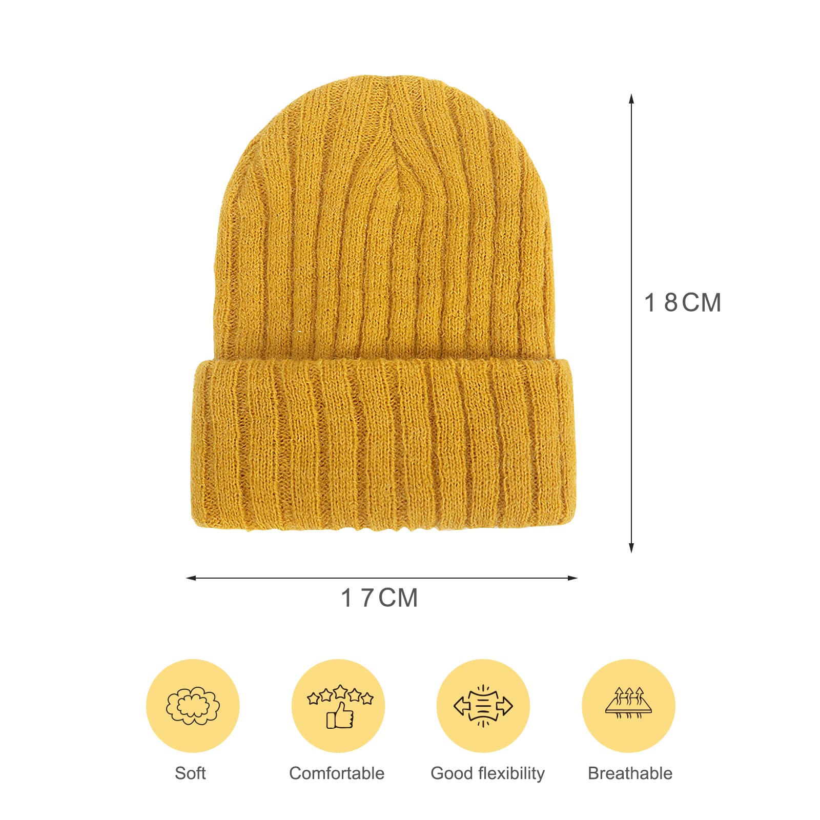 Asufegucd Newborn Baby Wool Hat Cap Turban Toddler Warm Hat Kids Baby Cap Set