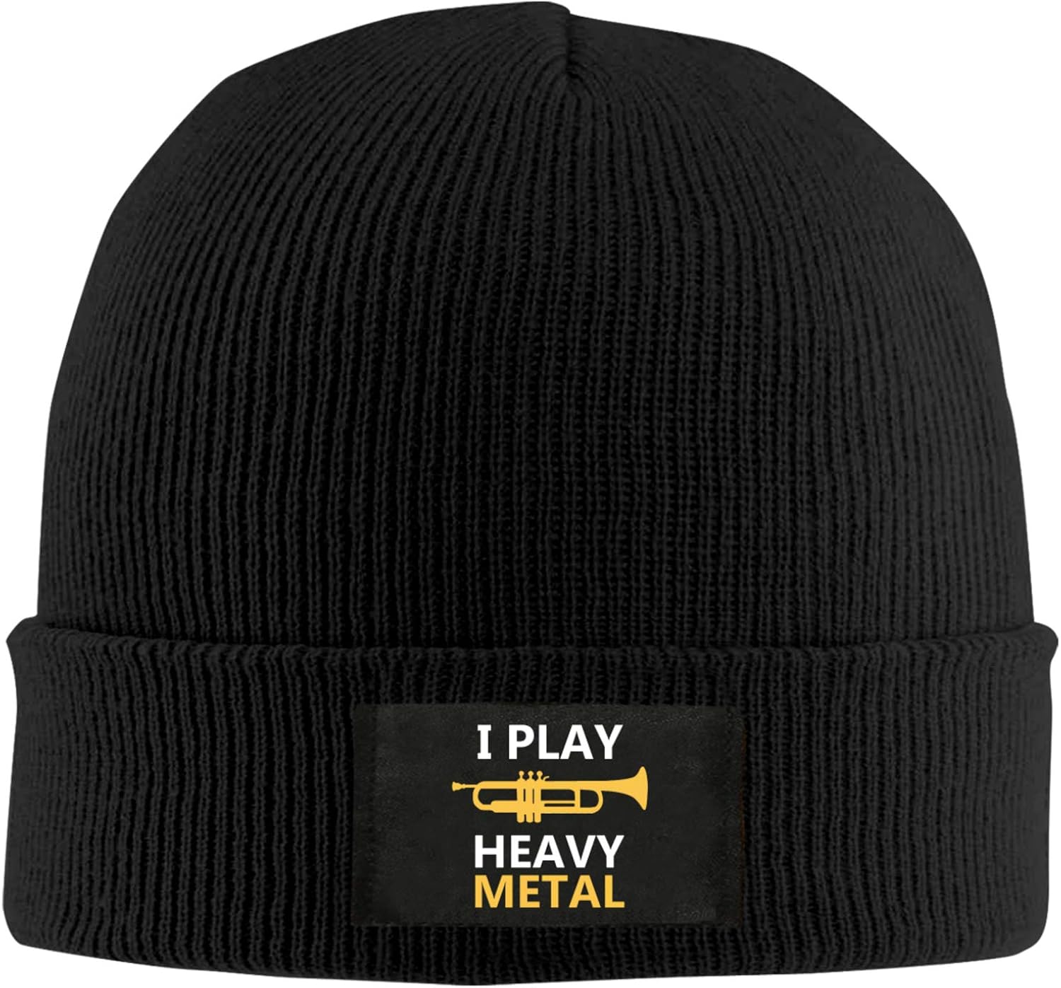 I Play Heavy Metal Winter Knitted Beanie Hat, Warm Knit Skull Cap for