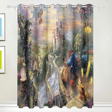 Amazon Com Beauty And The Beast Blackout Curtain Top