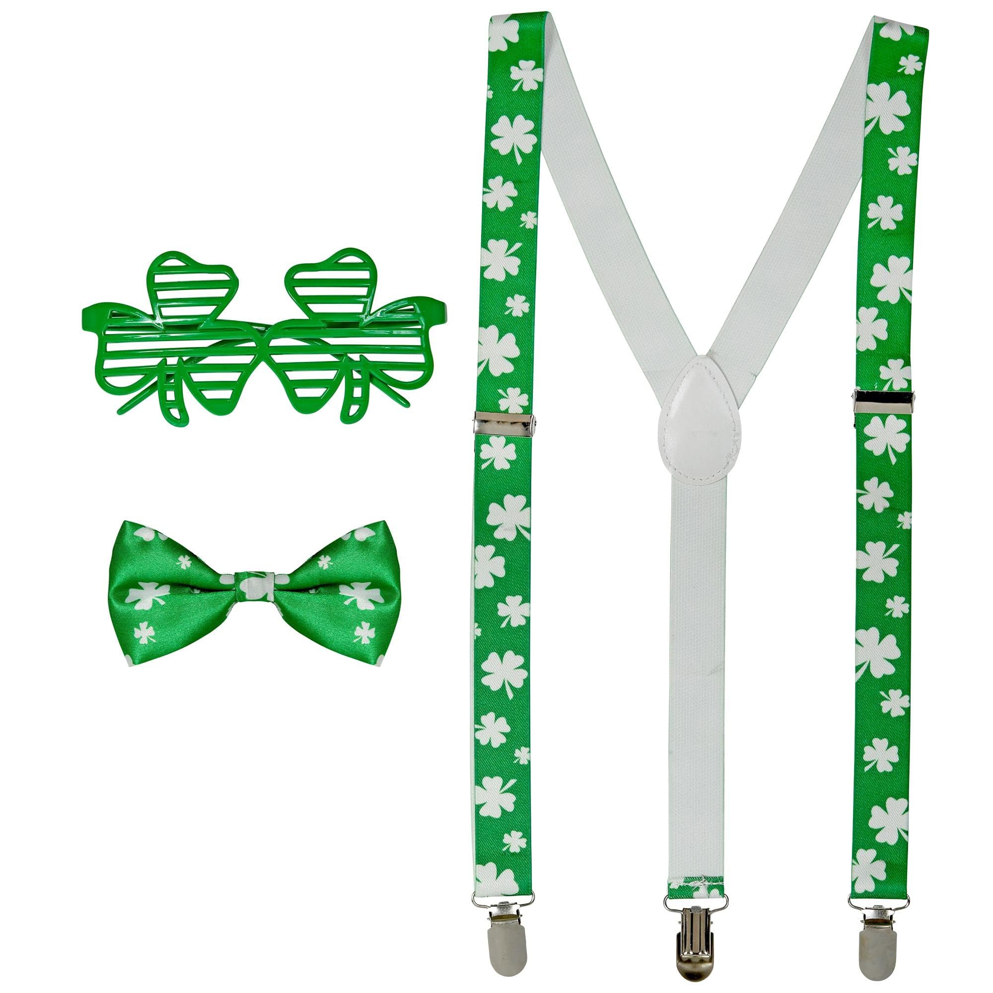 Widmann W MILANO Party Fashion - St Patrick's Day Glasses Braces Bow Tie Carnival Fancy Dress Party