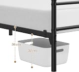 Yaheetech 5ft King Metal Bed Frame with Headboard Footboard Black view 8