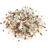 Stanbroil 10-Pound Blended Fire Glass - 1/4 inch Reflective Tempered Fire Glass Blended Gold, Platinum, Copper Reflective for Indoor and Outdoor Gas Fire Pits and Fireplaces