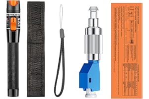 30MW Fibre Optic Red Light Pen Tester with FC Male to LC Female Adapter Visual Fault Locator for Break Detection