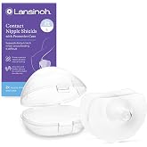 Lansinoh Contact Nipple Shields for Nursing Mothers, with Case, 2 Count | Ultra-Thin Soft &amp; Flexible Silicone Shields fits 17-19mm (0.67-0.75 inches), for Sensitive Nipples and Latch-On Support