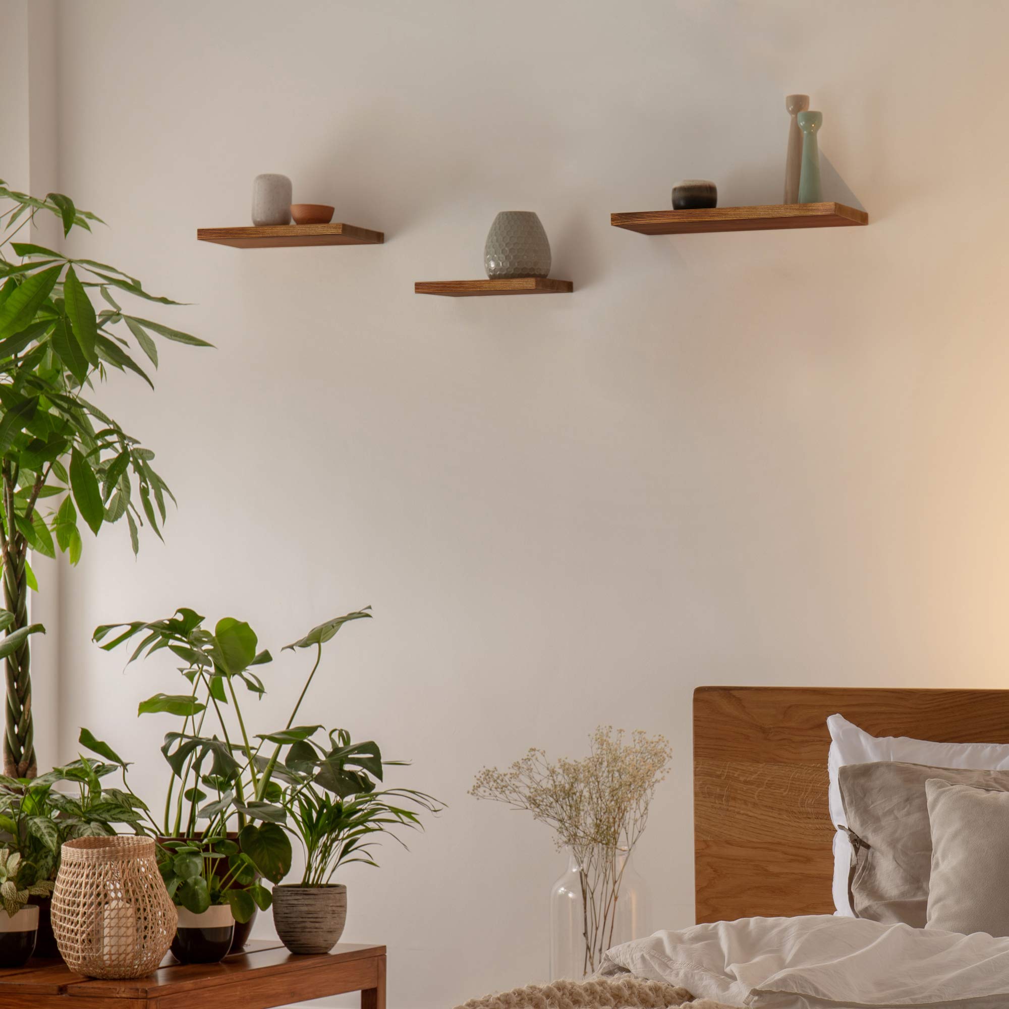 15 7 Inch Hanging Shelf With Invisible Brackets Toilet Living Room Decor Office Hoobro Floating Shelves Bedroom Rustic Wooden Wall Shelf Set Of 2 Kitchen For Bathroom Floating Shelves Home Kitchen Vit Edu Au