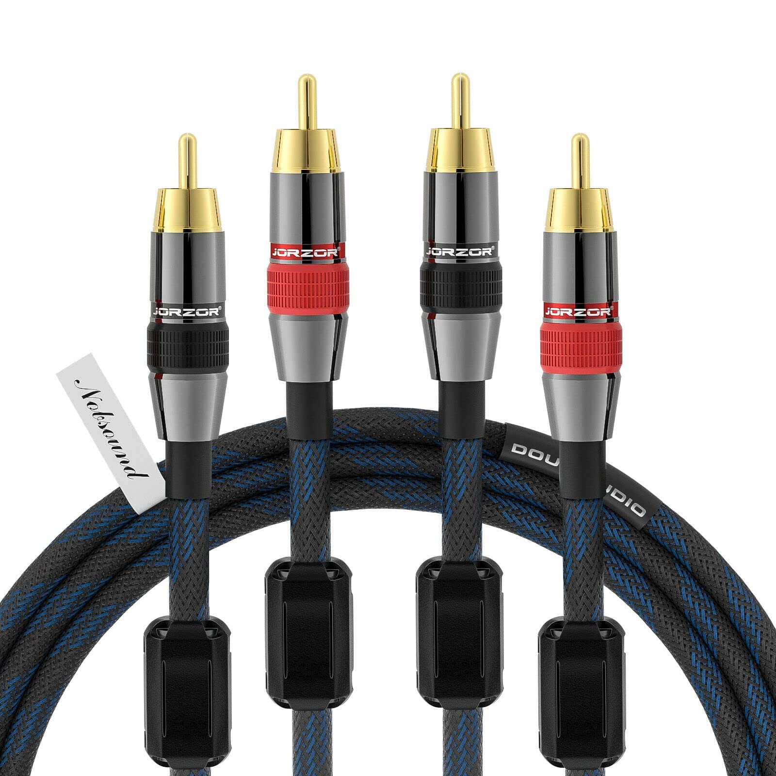 Douk Audio Stereo Audio Adapter Cable (2×RCA Male to 2×RCA Male, 1 m & 3.3 ft)