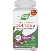 Nature's Way Extra Strength (1) DGL Ultra - DGL Chewable Tablets for Digestive Support* - Deglycyrrhizinated Licorice GutGard Extract - 75mg per Serving - Chocolate Flavored - 90 Count (90 Servings)