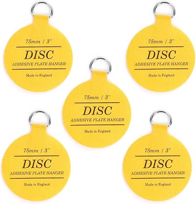 SISI UK 75mm Self-Adhesive Invisible Plate Hangers Wall Disc Holders Decor 5