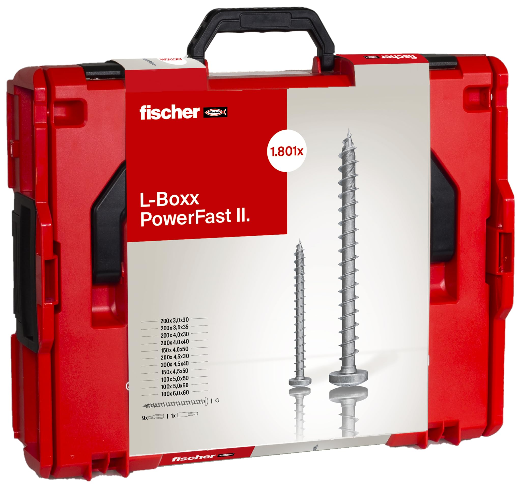Photo 1 of fischer L-BOXX Assorted Box Quick, Convenient, and Flexible Assembly Across Various Applications (L-BOXX Screws, 1800)