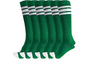 3 Pairs of juDanzy Knee High Boys or Girls Stripe Tube Socks for Soccer, Basketball, Uniform and Everyday Wear