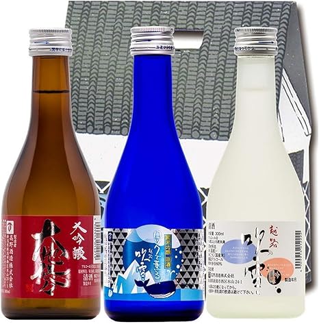 Amazon Co Jp 夏季限定 日本酒 飲み比べ 夏の冷酒 300ml 3本 セット 辛口 酒 お酒 のみくらべセット 純米吟醸原酒 大吟醸 吟醸酒 ミニボトル プレゼント ギフト 新潟 高野酒造 食品 飲料 お酒