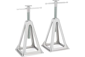 YOMILINK Aluminum RV Stabilizer Jacks 2 Pack, Screw Jack Stands, Stabilize and Level RV Trailer Camper, Adjustable Height 11.5 to 17.5 Inch, Single Jack Withstand 6000 lbs