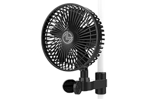 CANNABMALL Grow Tent Fan 7 Inch, EC Motor, Link to Smart Controller, Weatherproof IP-44, 4 Speeds Clip On Fan with Quiet Design for Plants, Grow Tent Accessories for Hydroponics Circulation Cooling