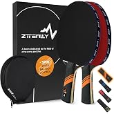 ZTTENLLY Ping Pong Paddle with Carbon Technology | Performance-Series,7-ply Finest Blade, Expert Speed/Edge/Balance, Thicker Protector Case | Table Tennis Racket for Professional