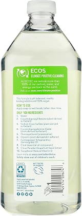 ECOS Earth Friendly Hand Soap Refill Lemongrass 32oz Plant-Based Hypoallergenic view 2