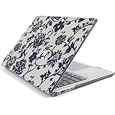 Batianda Case for 15 inch Microsoft Surface Laptop Copilot+ PC 2024 (7th Ed) Model 2037 Creative Pattern Durable Scratch-Resistant Hardshell, with Keyboard Cover & Screen Protector, Navy Flowers