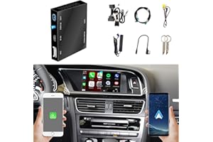 Wireless CarPlay Android Auto Mirroring Upgrade Retrofit Kit, USB Stick Playback, Compatible with Audi A4 A5 S4 S5 RS4 RS5 Q5