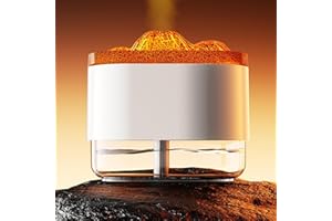 Degeyoyo Aromatherapy Humidifier, Colorful Flame Diffuser, Portable Noiseless Aroma Diffuser for Home, Office or Yoga Essential Oil Diffuser (White)