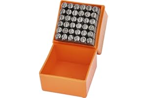 Singring 36PCS Steel Number and Letter Stamp Punch Tool Metal Letter Stamp Punches Set Perfect for Imprinting Metal (4mm)