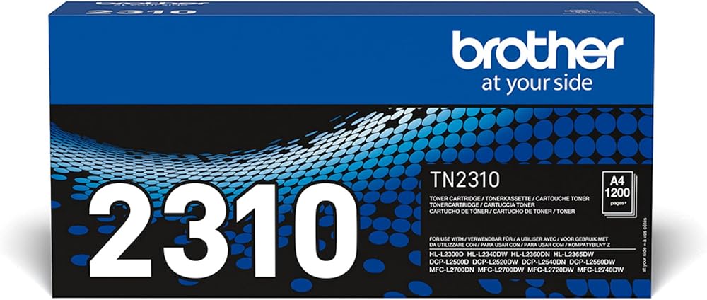 Brother TN-2310 Black Toner Cartridge Standard Yield 1200 Pages Genuine