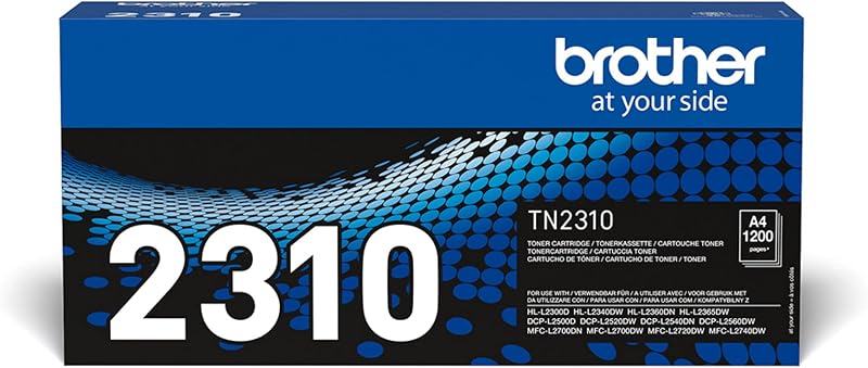 Brother TN-2310 Black Toner Cartridge Standard Yield 1200 Pages Genuine