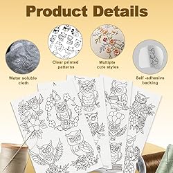 DOODLREAM 22Pcs Owl Embroidery Pattern