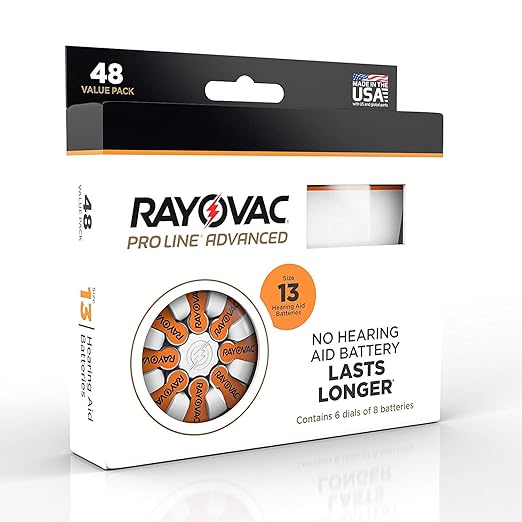 Rayovac Proline Advanced Hearing Aid Batteries Size 13 (48