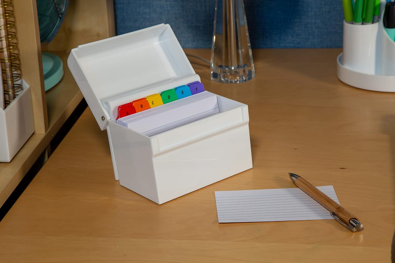 Osco White Gloss Plastic Index Box, White (Medium), Single - Image 5