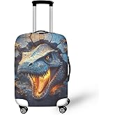 Mumeson 3D Dinosaur T-Rex Travel Suitcase Cover Protector Elastic Cover Anti-scratch Suitcase Cover Case Fit Baggage Size 18 19 20 21 Inch